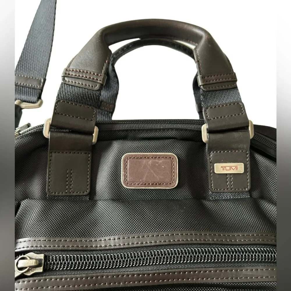 Tumi Alpha Bravo Brooks Briefcase Messenger Bag